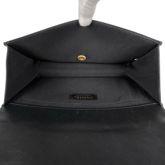 Chanel Cocomark Chain Shoulder Bag Matelasse Shoulder Bag Leather Black Ladies - Picture 10 of 11